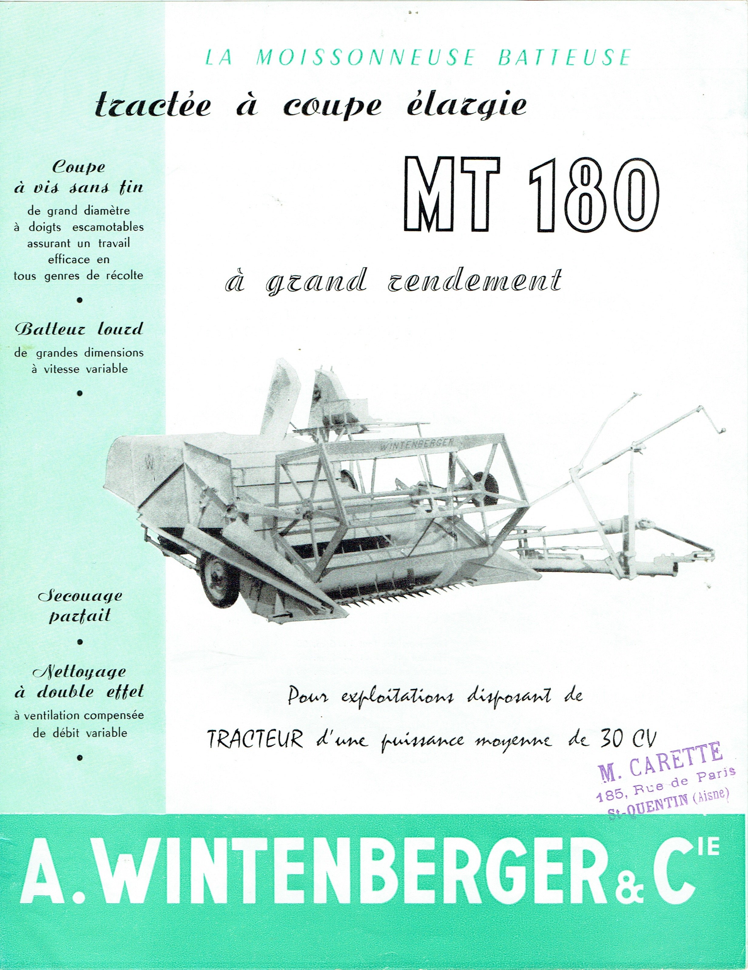Wintenberger MT180 (Mähdrescherarchiv Kühnstetter CC BY-NC-SA)