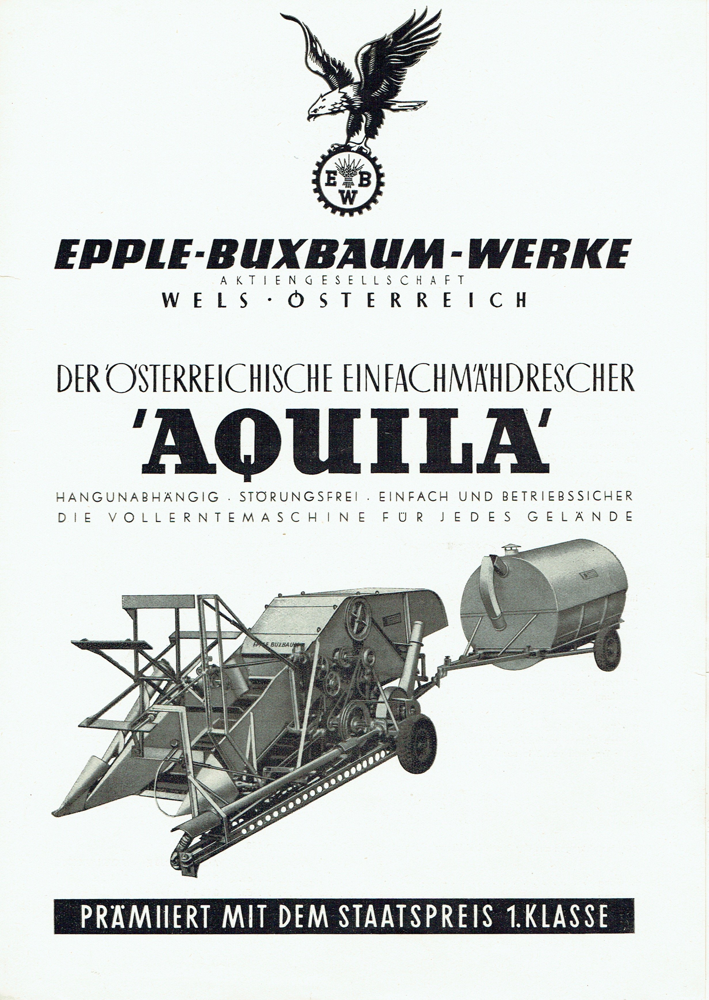 Epple-Buxbaum-Werke Aquila1250E / Aquila1600E (Mähdrescherarchiv Kühnstetter CC BY-NC-SA)