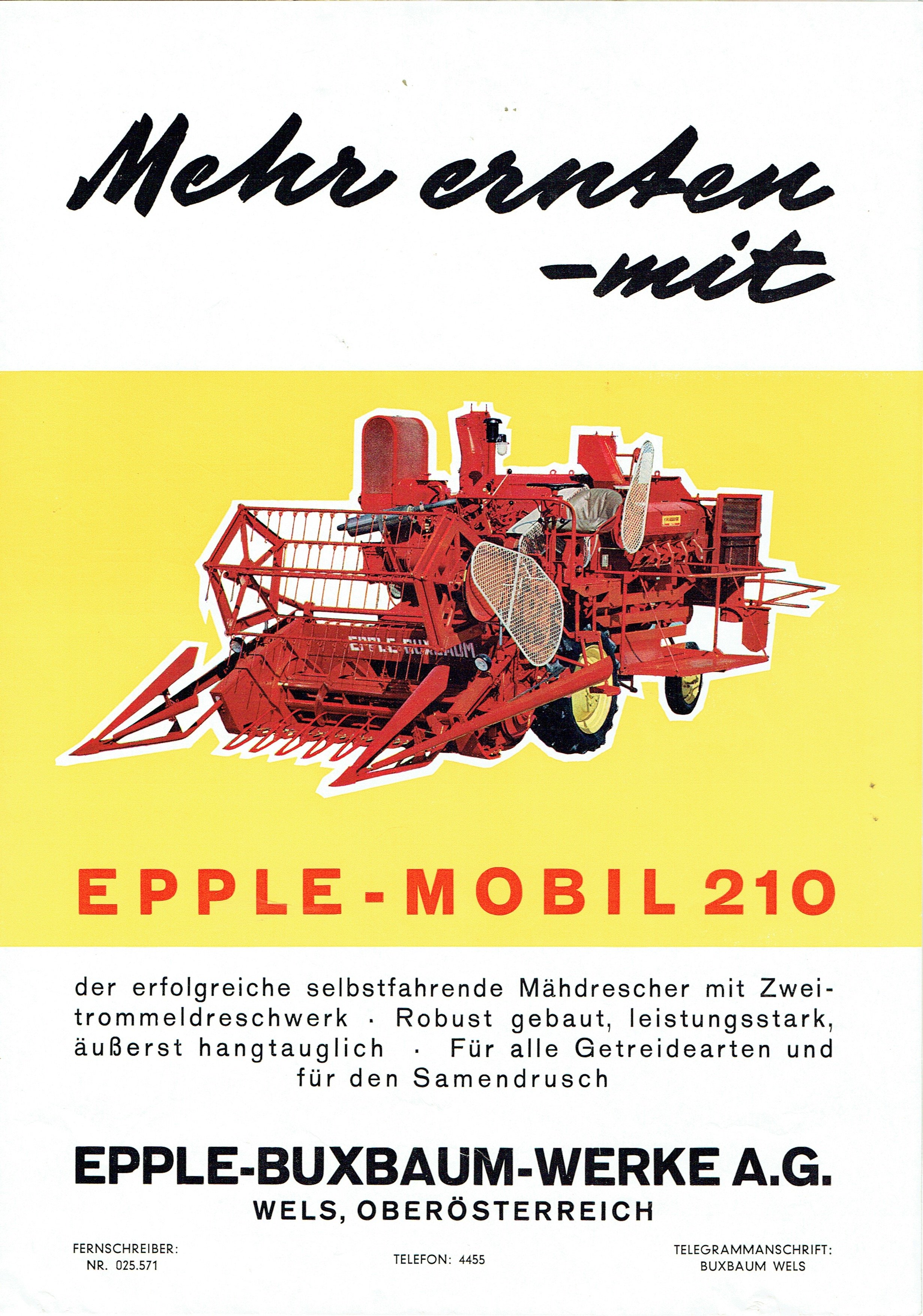 Epple-Buxbaum-Werke EM210 (Mähdrescherarchiv Kühnstetter CC BY-NC-SA)
