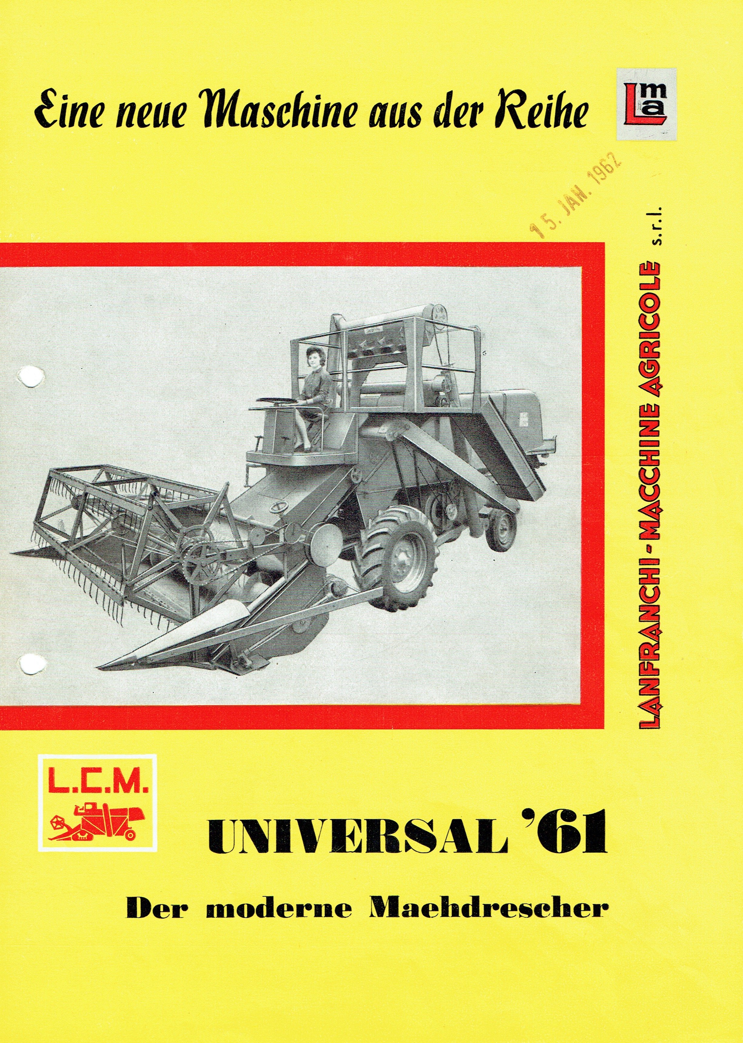 Lanfranchi Macchine Agricole Universal`61 (Mähdrescherarchiv Kühnstetter CC BY-NC)