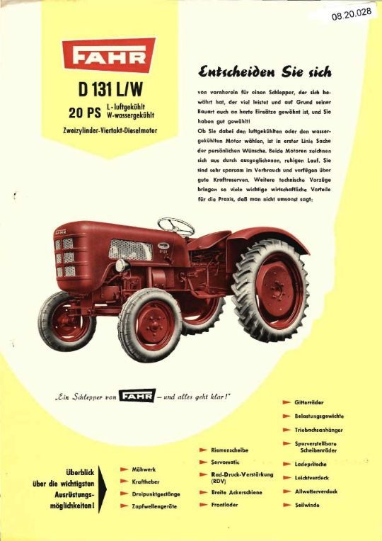 Dieselschlepper D 131 L/W (Ausstellung und Archiv des Vereins FAHR-Schlepper-Freunde CC BY-NC-SA)