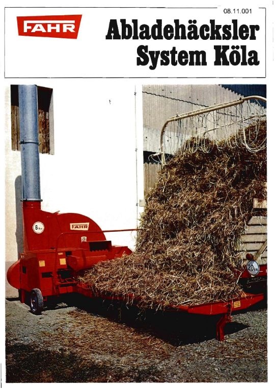 Abladehäcksler System Köla (Ausstellung und Archiv des Vereins FAHR-Schlepper-Freunde CC BY-NC-SA)