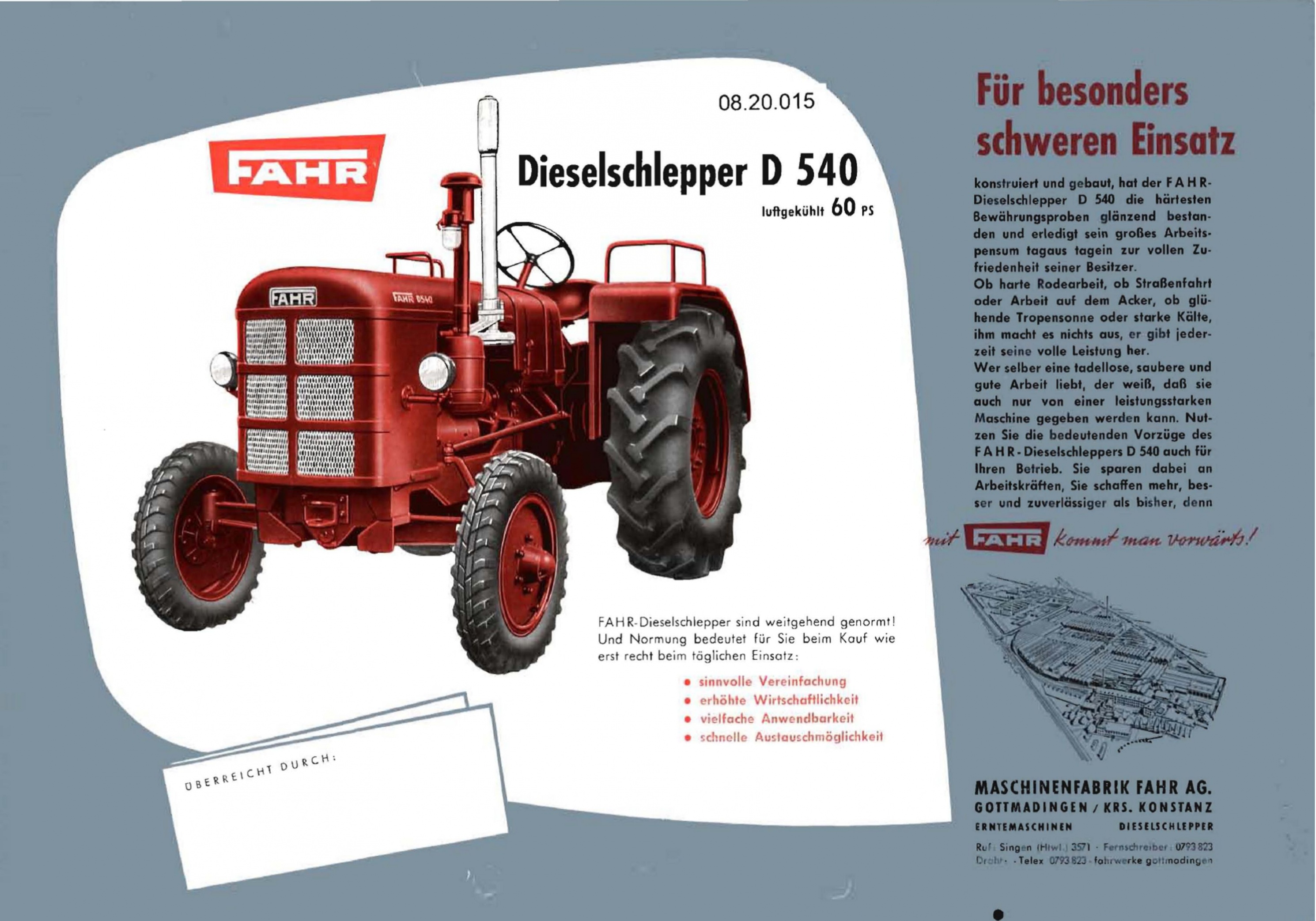 Dieselschlepper D 540 (Ausstellung und Archiv des Vereins FAHR-Schlepper-Freunde CC BY-NC-SA)