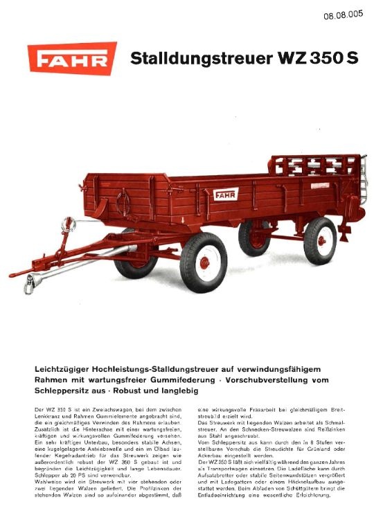 Stalldungstreuer WZ 350 S (Ausstellung und Archiv des Vereins FAHR-Schlepper-Freunde CC BY-NC-SA)