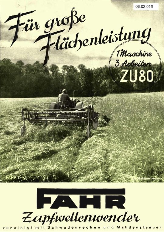 Zapfwellenwender und Schwadenrechen ZU 80 (Ausstellung und Archiv des Vereins FAHR-Schlepper-Freunde CC BY-NC-SA)