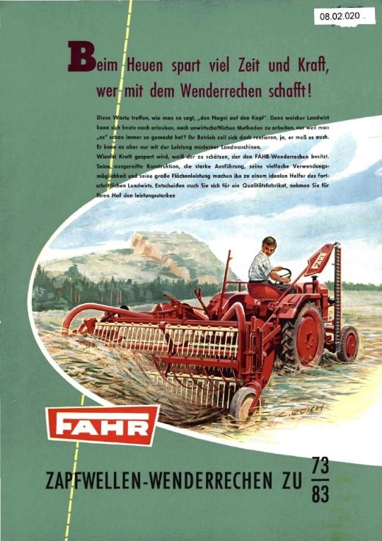 Zapfwellen-Wenderrechen ZU 73 (Ausstellung und Archiv des Vereins FAHR-Schlepper-Freunde CC BY-NC-SA)