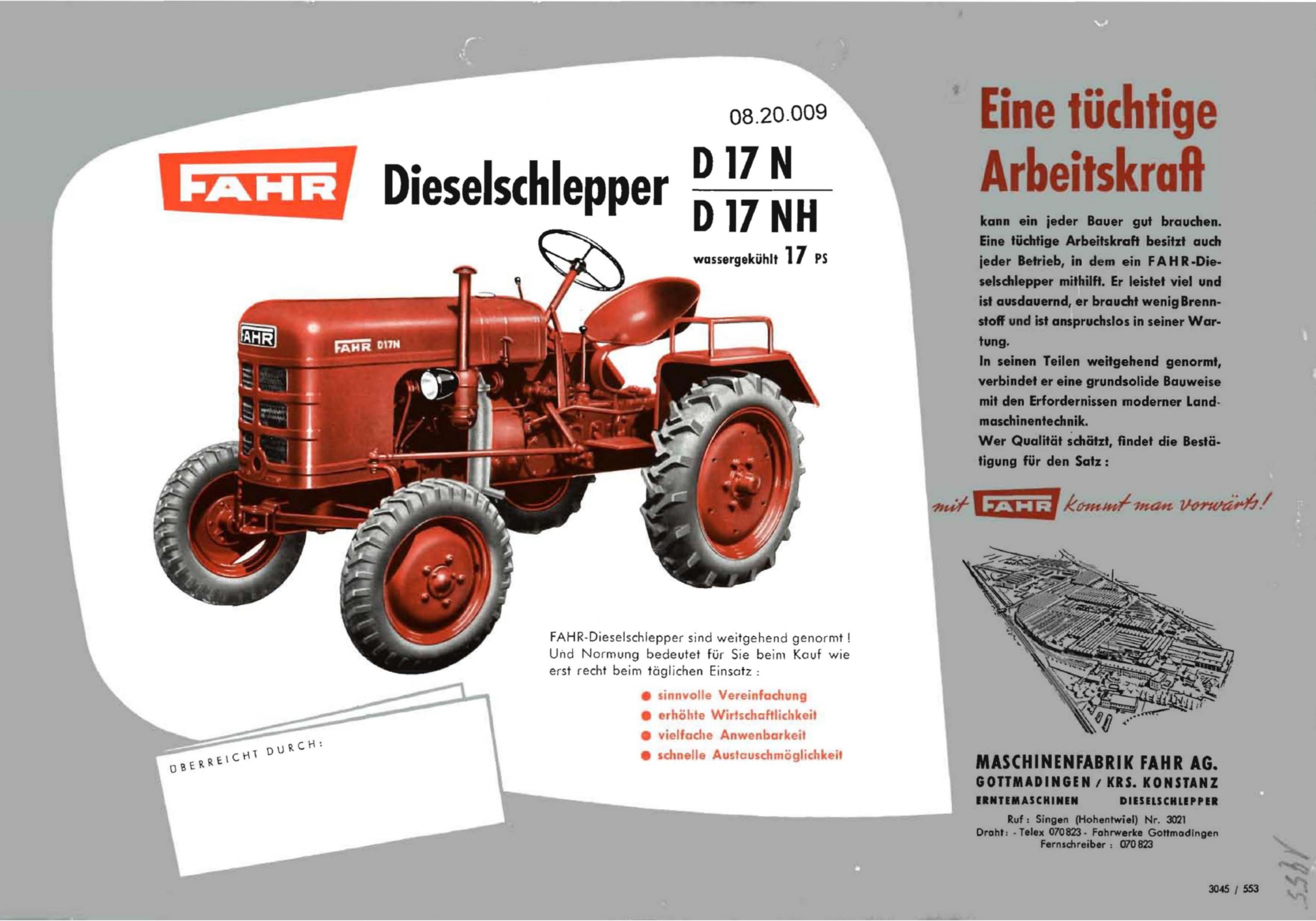 Dieselschlepper D 17 N H (Ausstellung und Archiv des Vereins FAHR-Schlepper-Freunde CC BY-NC-SA)
