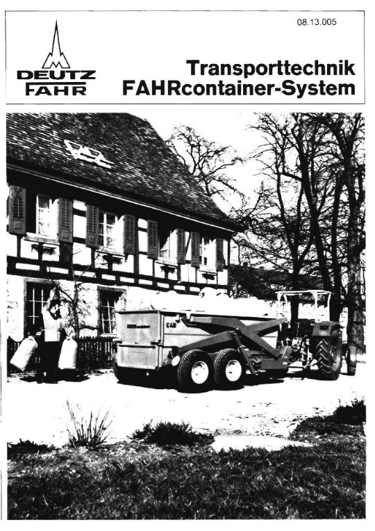 Transporttechnik; FAHRcontainer-System (Ausstellung und Archiv des Vereins FAHR-Schlepper-Freunde CC BY-NC-SA)