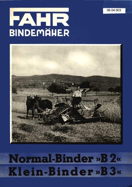 Normal-Binder B 2 (Ausstellung und Archiv des Vereins FAHR-Schlepper-Freunde CC BY-NC-SA)