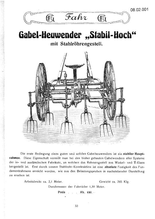 Gabel-Heuwender (Ausstellung und Archiv des Vereins FAHR-Schlepper-Freunde CC BY-NC-SA)