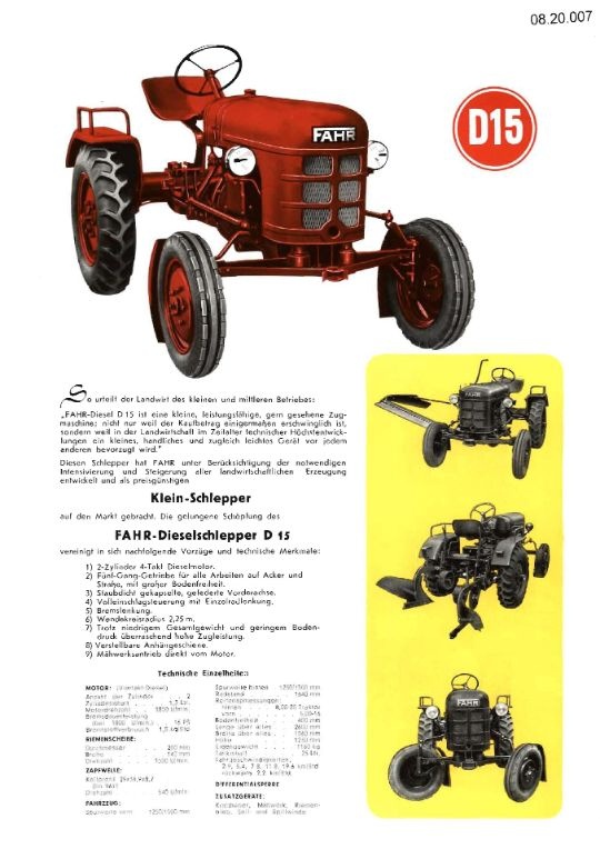 Dieselschlepper D 15 (Ausstellung und Archiv des Vereins FAHR-Schlepper-Freunde CC BY-NC-SA)