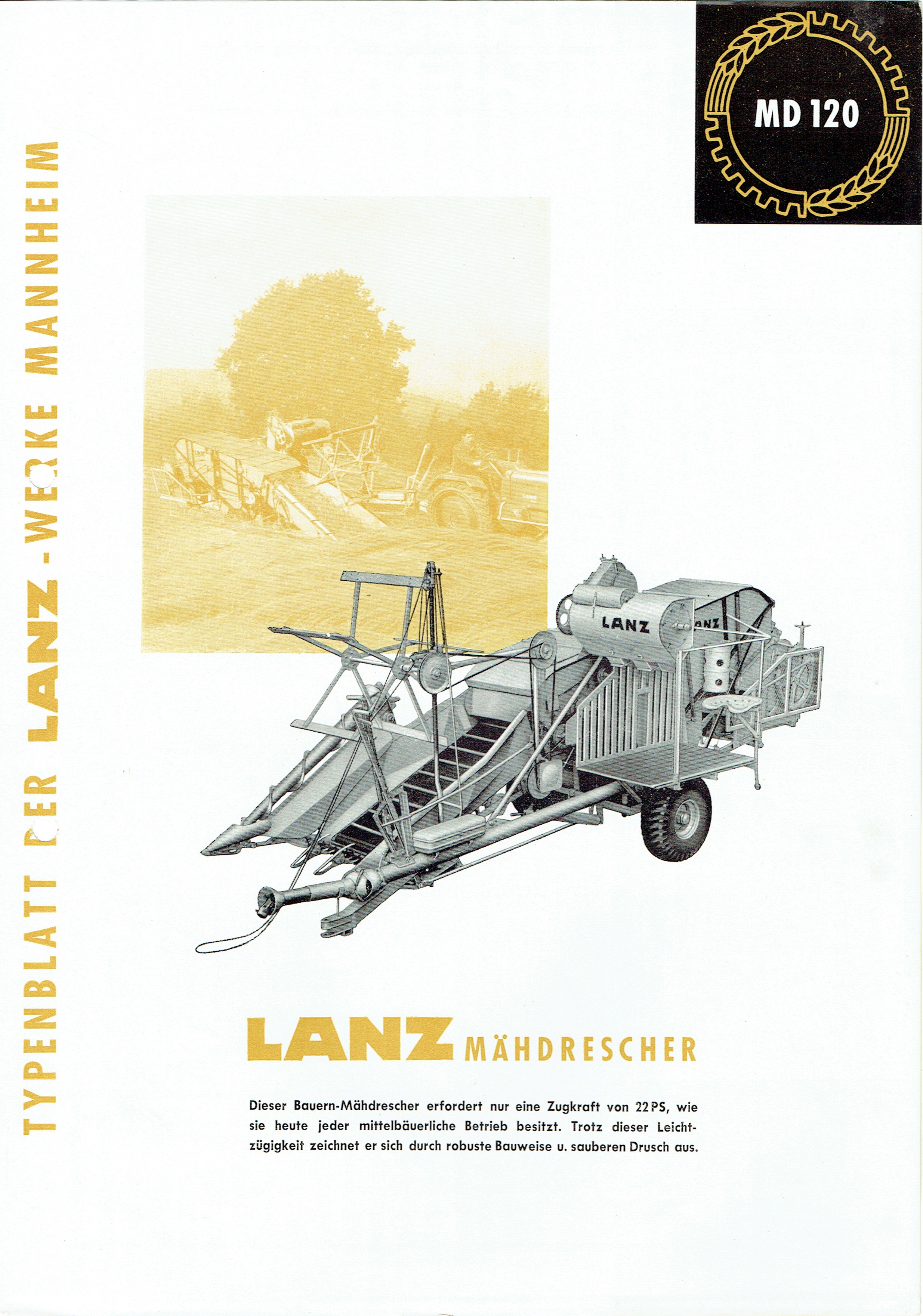LANZ MD120 (Mähdrescherarchiv Kühnstetter CC BY-NC-SA)