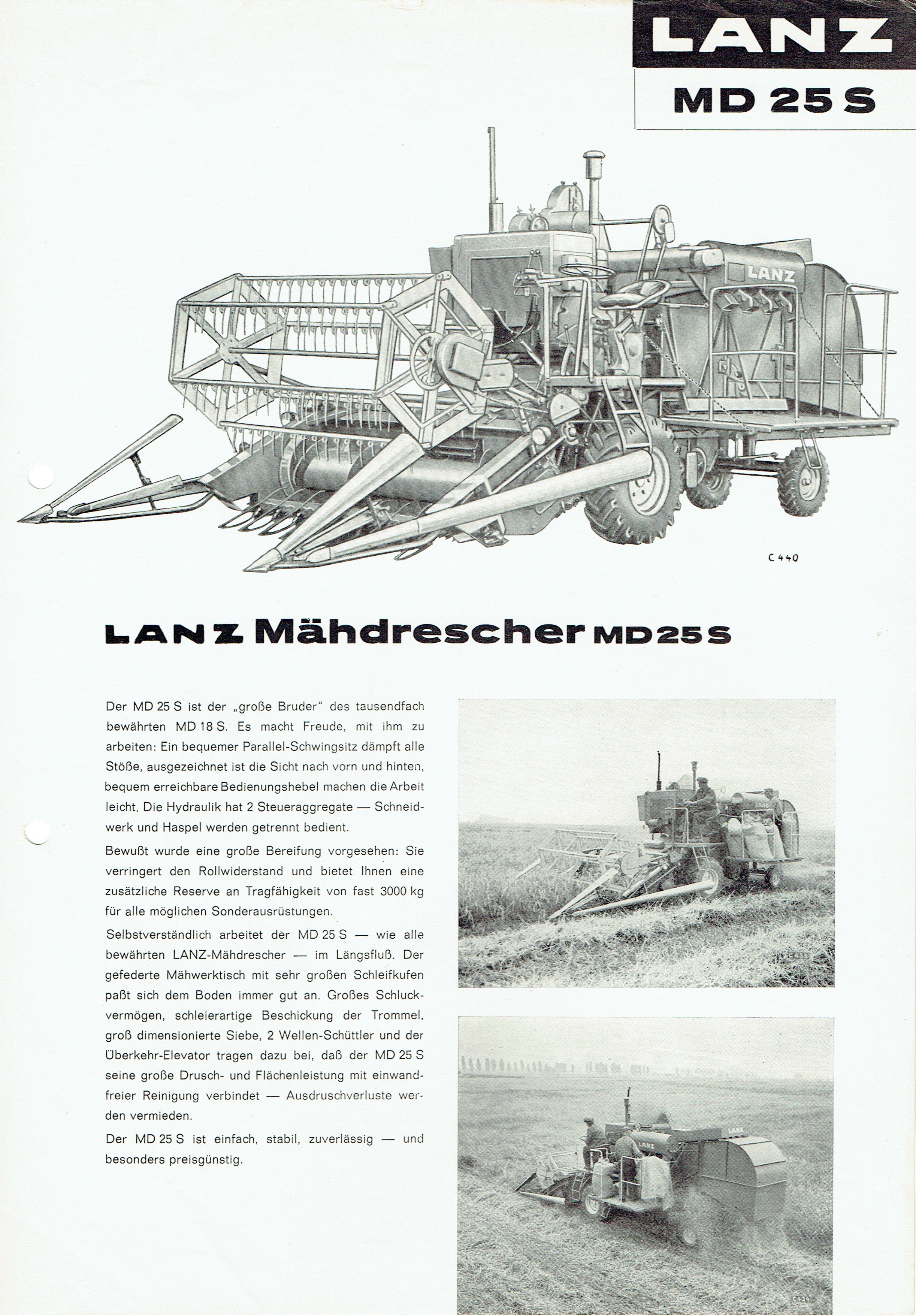 LANZ MD25S (Mähdrescherarchiv Kühnstetter CC BY-NC-SA)