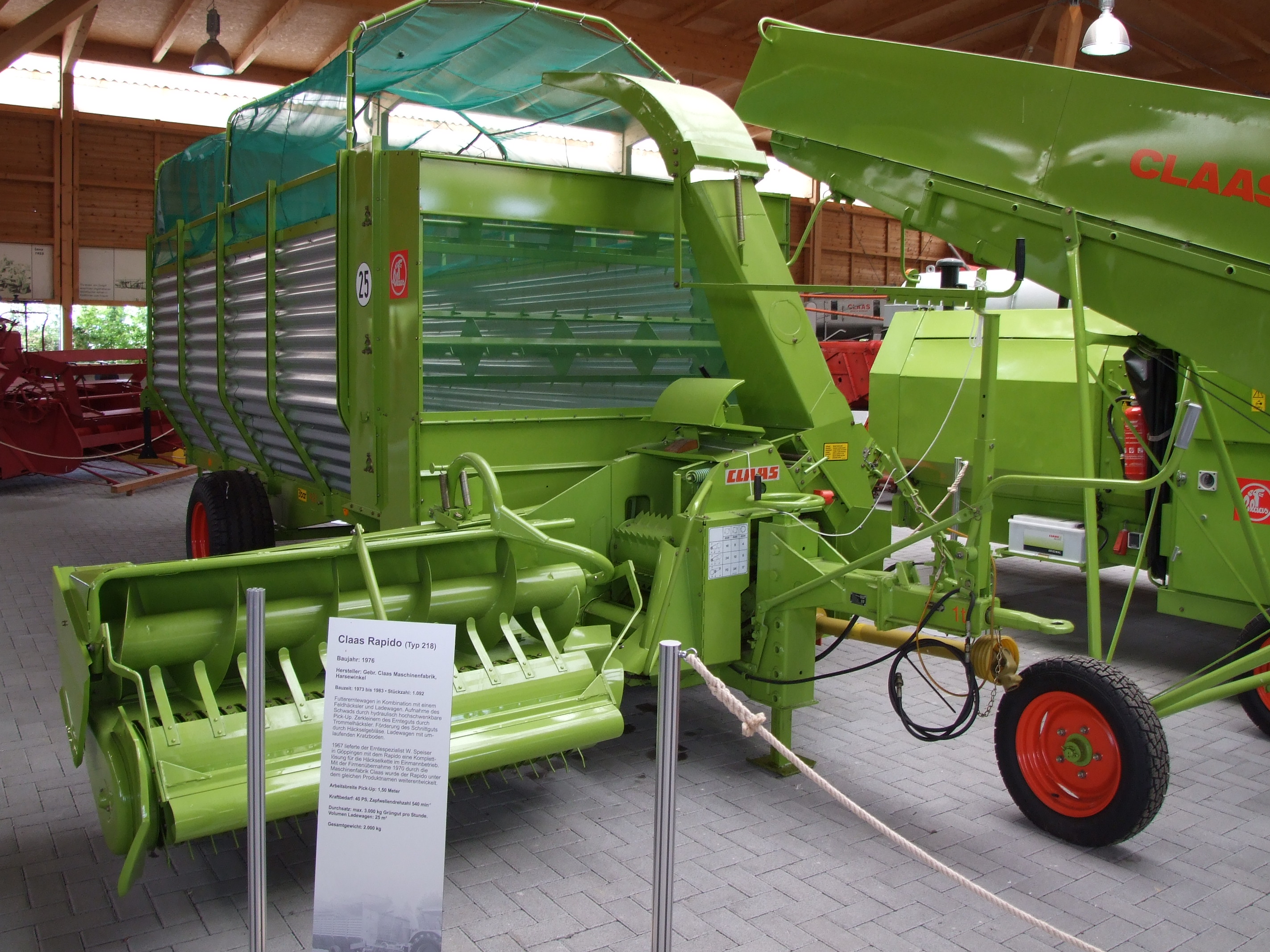 Claas Rapido (Typ 218) (Deutsches Landwirtschaftsmuseum, Universität Hohenheim CC BY-NC-SA)