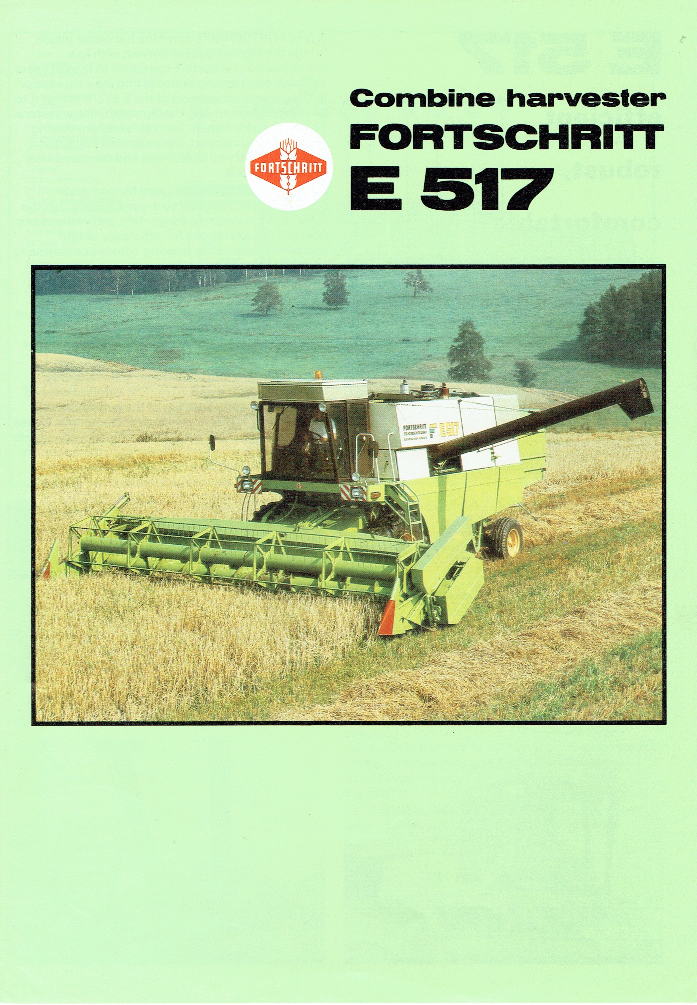 VEB Fortschritt Erntebergungsmaschinen E517 (Mähdrescherarchiv Kühnstetter CC BY-NC-SA)