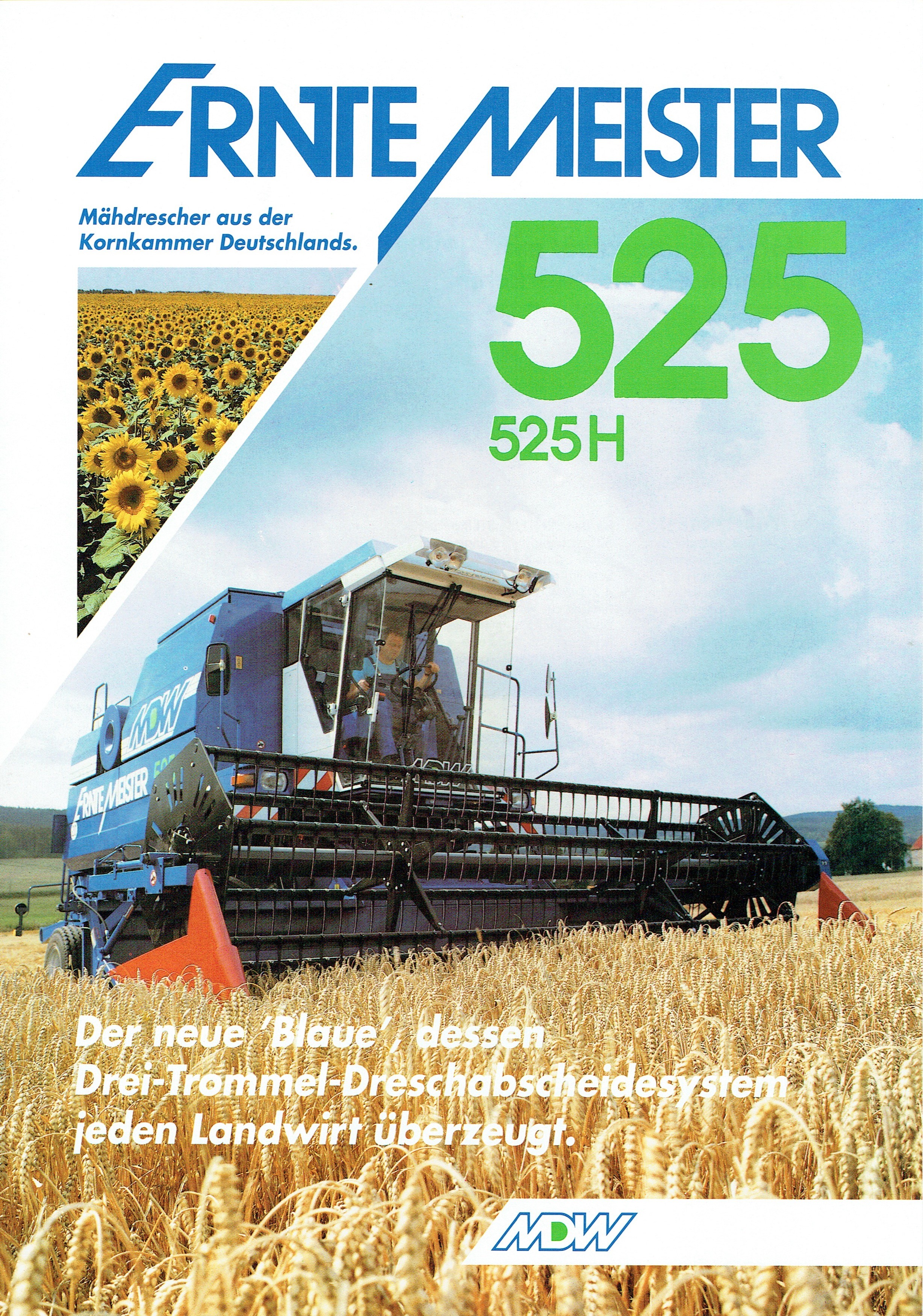 MDW Mähdrescher Werke AG Ernte Meister 525 / 525H (Mähdrescherarchiv Kühnstetter CC BY-NC-SA)