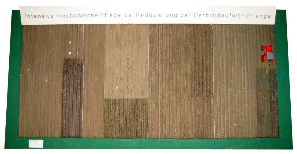 Modell Bodenbearbeitung, Unkrautbekämpfung (Deutsches Landwirtschaftsmuseum Schloss Blankenhain CC BY-NC-SA)