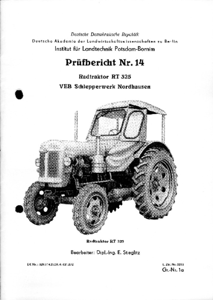 Radtraktor RT 325 (Deutsches Landwirtschaftsmuseum Hohenheim CC BY-NC-SA)
