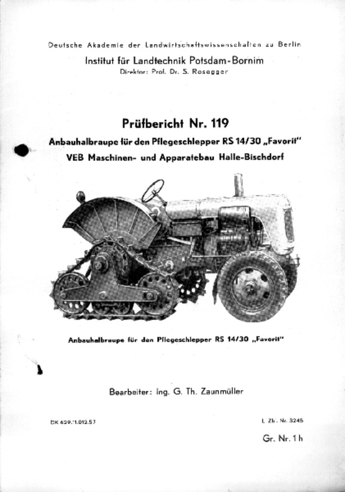 Anbauhalbraupe für den Radschlepper RS 14 /30 (Deutsches Landwirtschaftsmuseum Hohenheim CC BY-NC-SA)