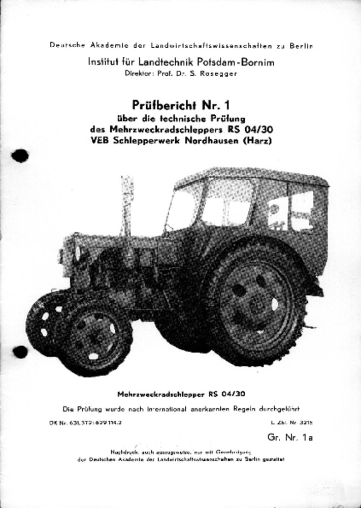 Mehrzweckradschlepper RS 04/30 (Deutsches Landwirtschaftsmuseum Hohenheim CC BY-NC-SA)
