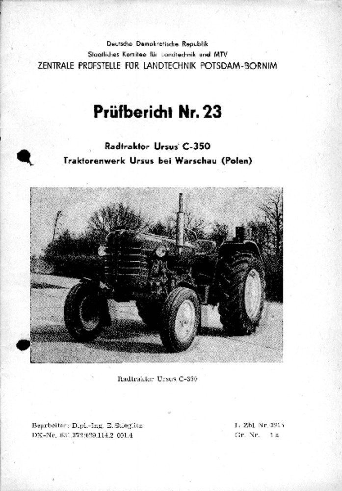 Radtraktor Ursus C-350 (Deutsches Landwirtschaftsmuseum Hohenheim CC BY-NC-SA)