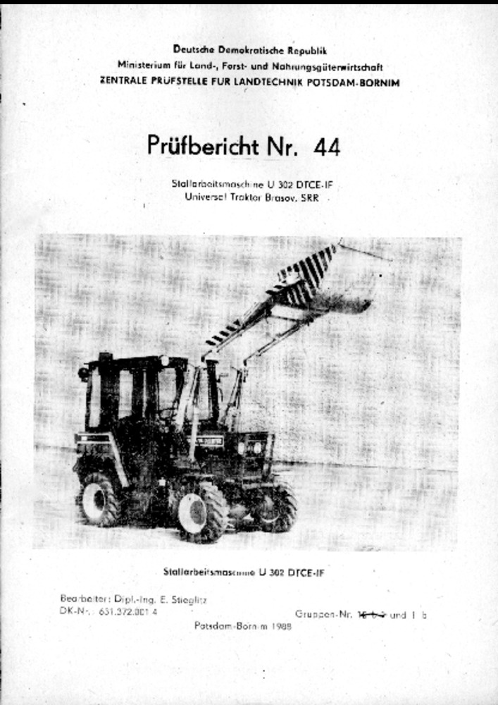 Stallarbeitsmaschine U 302 DT CE 1F (Deutsches Landwirtschaftsmuseum Hohenheim CC BY-NC-SA)