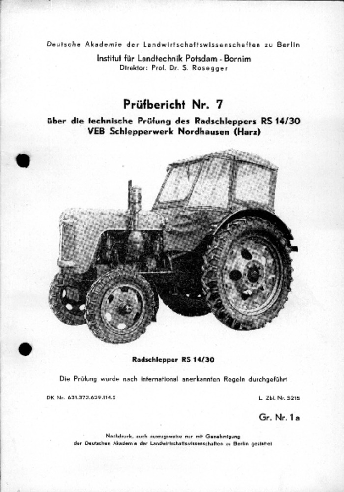 Radschlepper RS 14 /30 (Deutsches Landwirtschaftsmuseum Hohenheim CC BY-NC-SA)