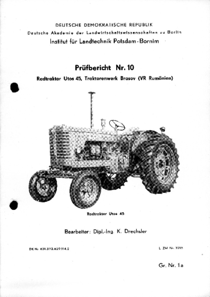 Radtraktor UT0S 45 (Deutsches Landwirtschaftsmuseum Hohenheim CC BY-NC-SA)