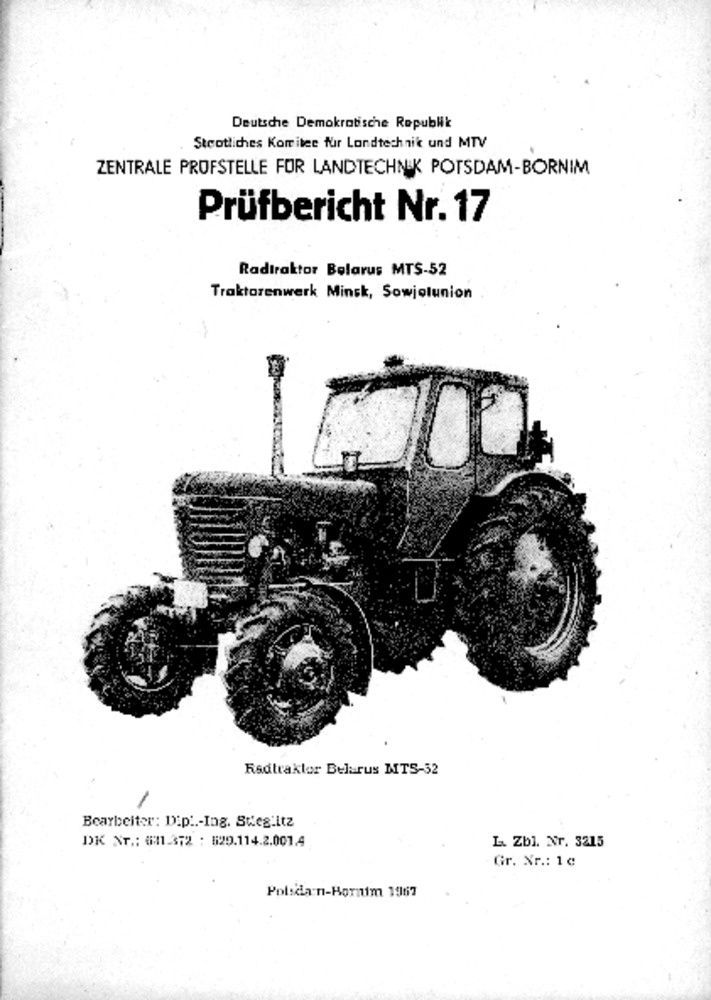 Radtraktor Belarus MTS-52 (Deutsches Landwirtschaftsmuseum Hohenheim CC BY-NC-SA)