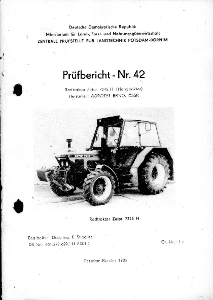 Radtraktor Zetor 7245 (Deutsches Landwirtschaftsmuseum Hohenheim CC BY-NC-SA)