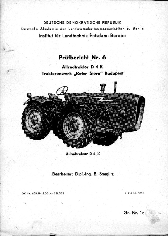 Traktor D 4 K (Deutsches Landwirtschaftsmuseum Hohenheim CC BY-NC-SA)