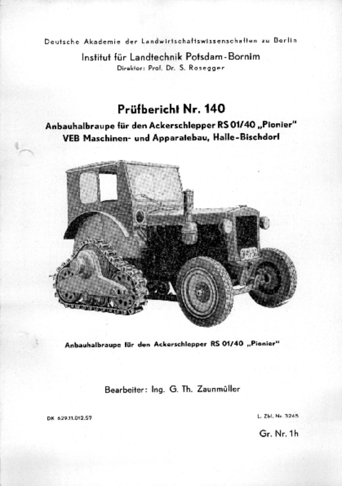 Anbaubalbraupe für den Radscblepper RS 0 1 /4 0 (Deutsches Landwirtschaftsmuseum Hohenheim CC BY-NC-SA)