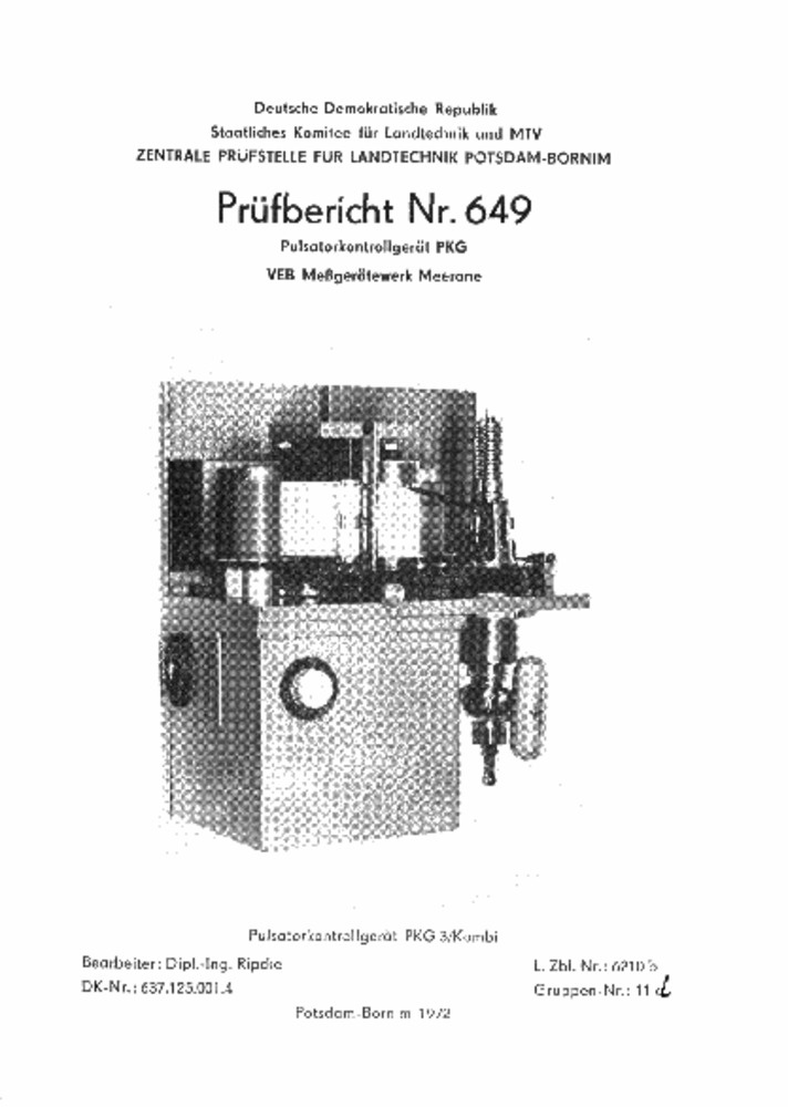 Pulsatorkontrollgerät PKG 3 Kombi (Deutsches Landwirtschaftsmuseum Hohenheim CC BY-NC-SA)