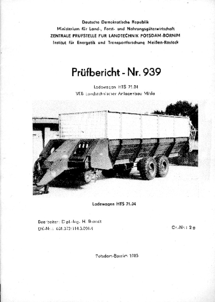 Ladewagen HTS 71.04 (Deutsches Landwirtschaftsmuseum Hohenheim CC BY-NC-SA)