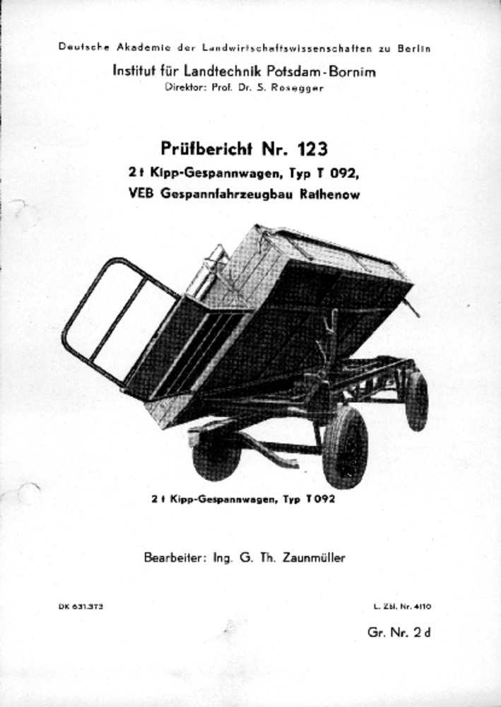 2 t-Gespannwagen T 092 (Deutsches Landwirtschaftsmuseum Hohenheim CC BY-NC-SA)
