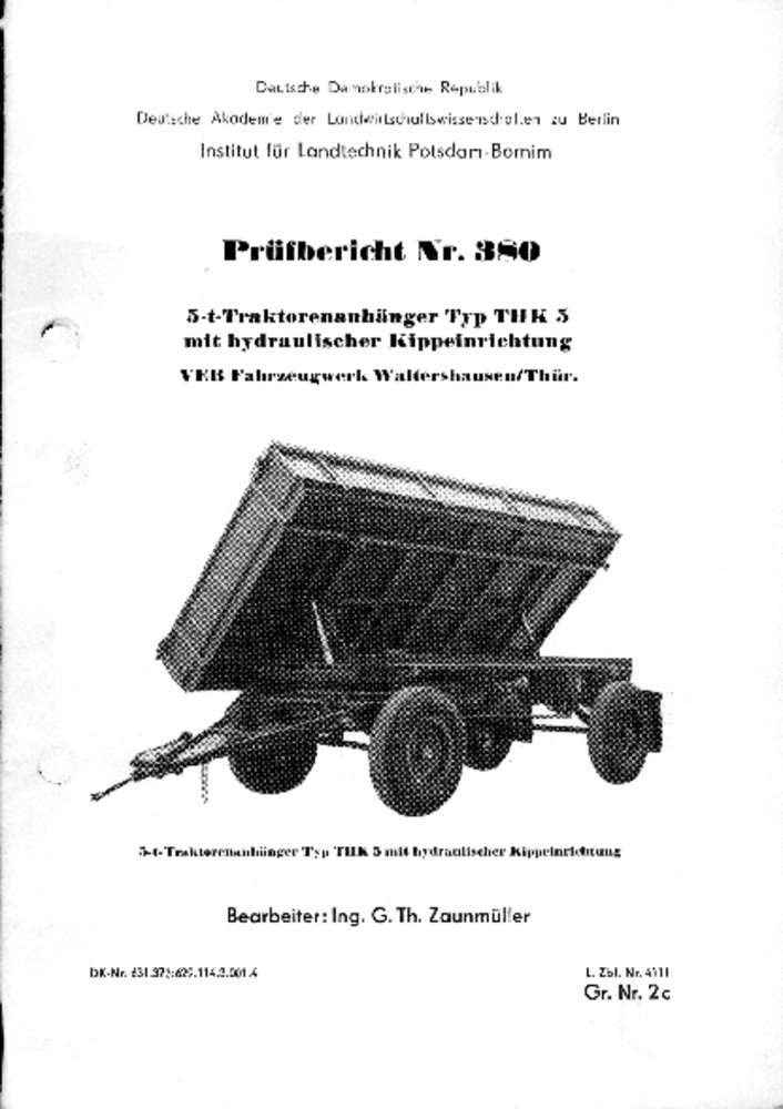 5 t-Traktorenanhänger THK 5 (Deutsches Landwirtschaftsmuseum Hohenheim CC BY-NC-SA)