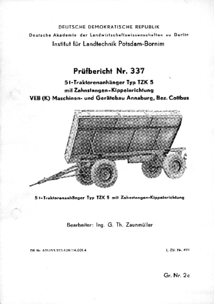 5 t-Traktorenanhänger TZK 5 (Deutsches Landwirtschaftsmuseum Hohenheim CC BY-NC-SA)