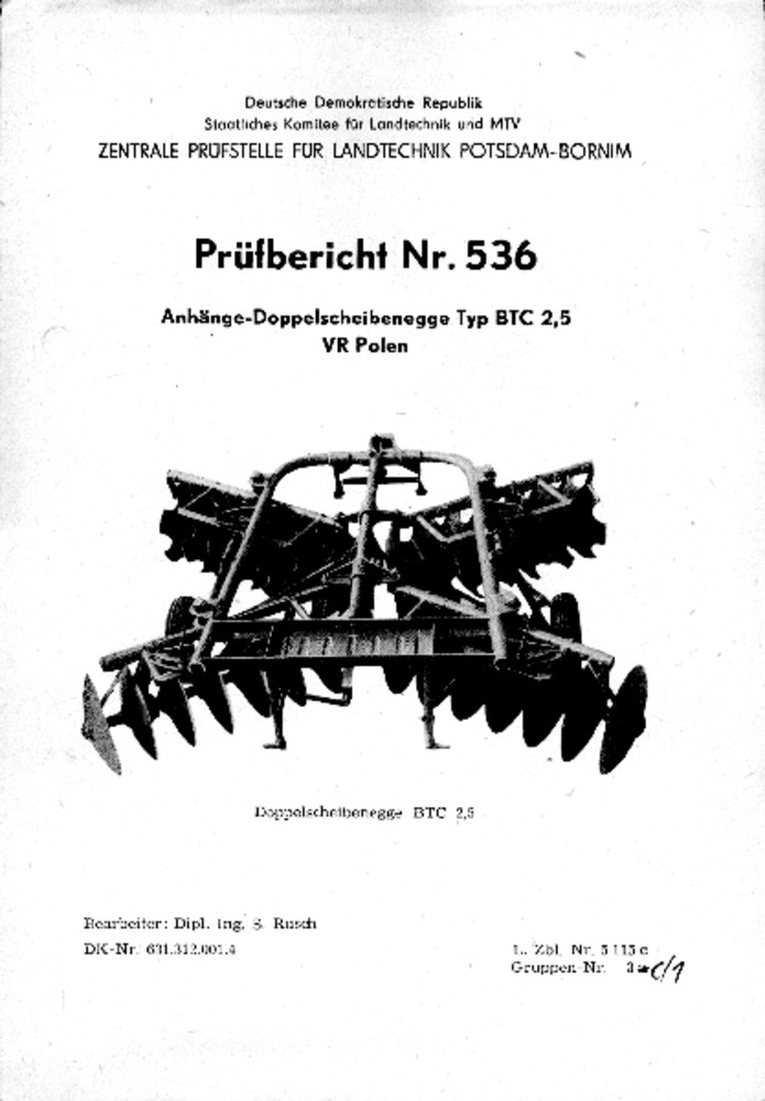 Doppelscheibenegge BTC 2,5 (Deutsches Landwirtschaftsmuseum Hohenheim CC BY-NC-SA)