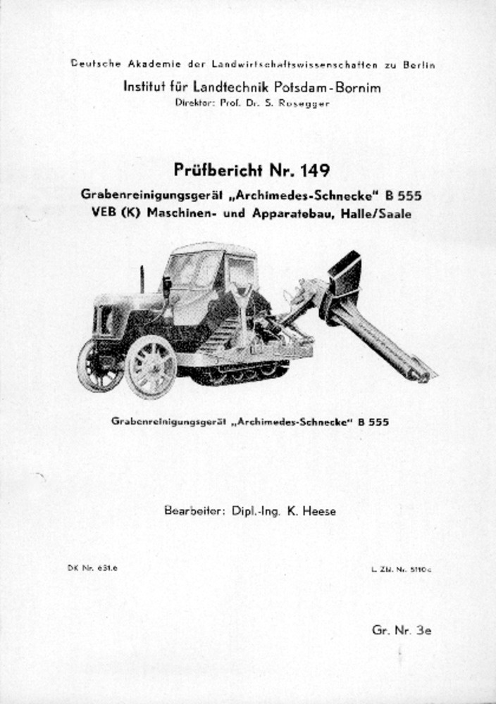 Grabenreinigungsgerät Archimedes-Schnecke B 555 (Deutsches Landwirtschaftsmuseum Hohenheim CC BY-NC-SA)