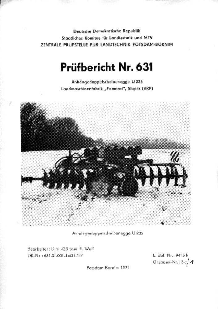 Anhänge-Doppelscheibenegge U 236 (Deutsches Landwirtschaftsmuseum Hohenheim CC BY-NC-SA)