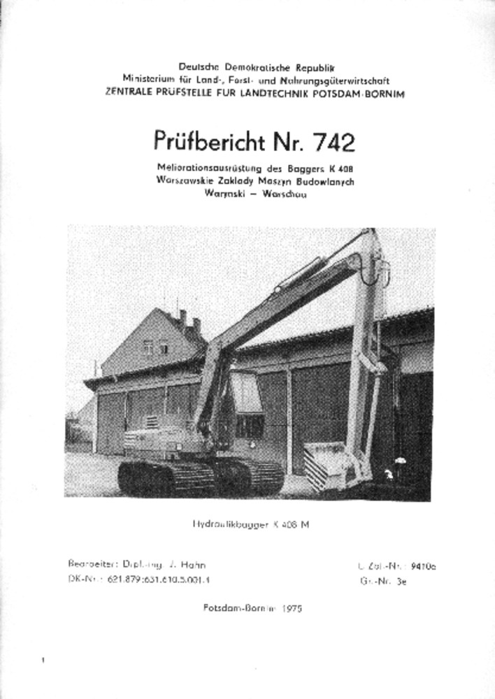 Mellorationsausrüstung des Baggers K 408 (Deutsches Landwirtschaftsmuseum Hohenheim CC BY-NC-SA)