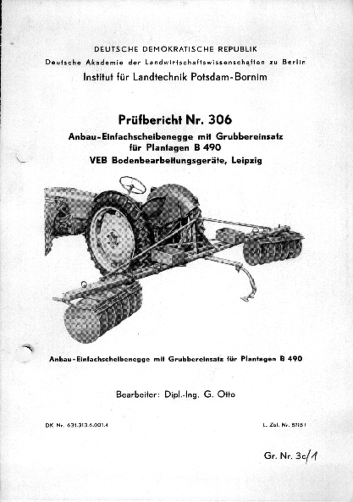 Anbau - Einfachscheibenegge B 490 (Deutsches Landwirtschaftsmuseum Hohenheim CC BY-NC-SA)
