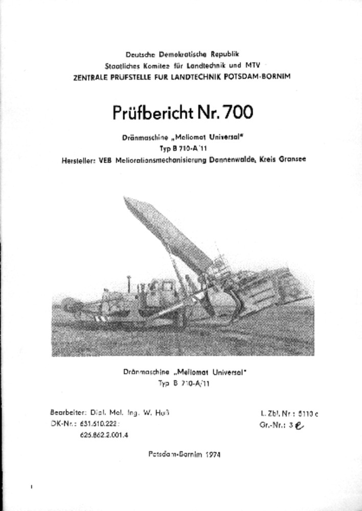 Dränmaschine&quot;Meliomat Universal &quot; B 71 0-A 11 (Deutsches Landwirtschaftsmuseum Hohenheim CC BY-NC-SA)
