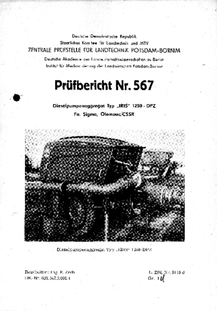 Diesel-Pumpenaggregat Iris 1250-DPZ (Deutsches Landwirtschaftsmuseum Hohenheim CC BY-NC-SA)