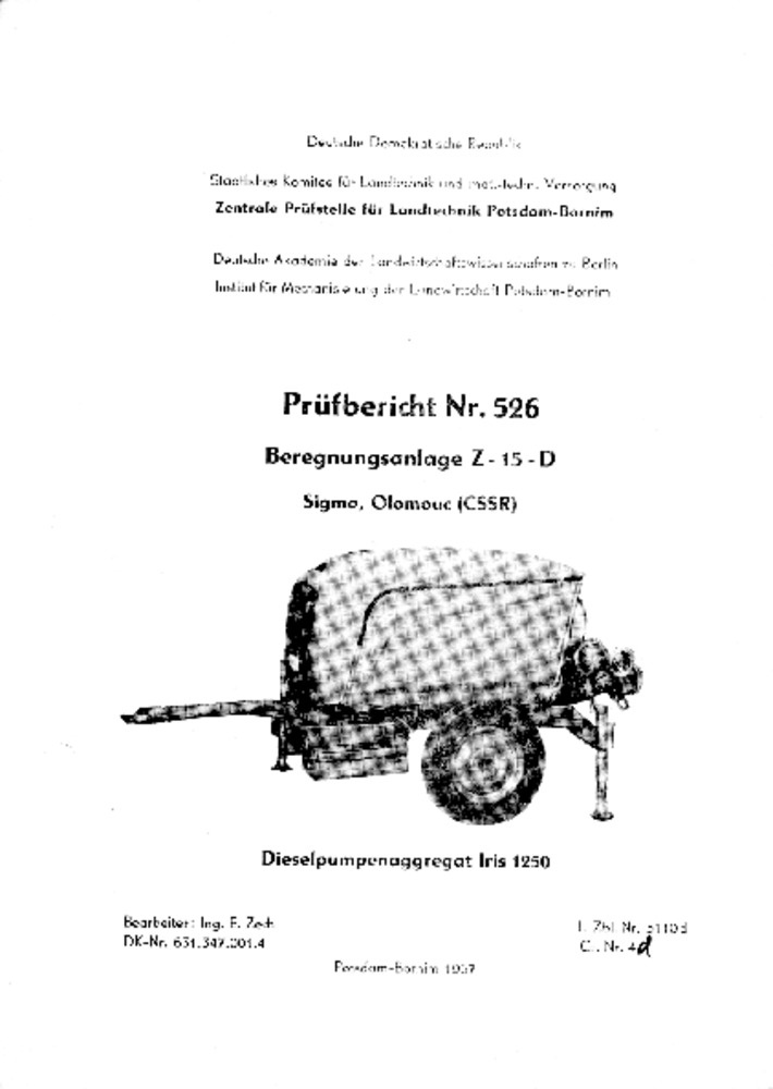 Diesel - Pumpenaggregat Iris 1250 (Deutsches Landwirtschaftsmuseum Hohenheim CC BY-NC-SA)