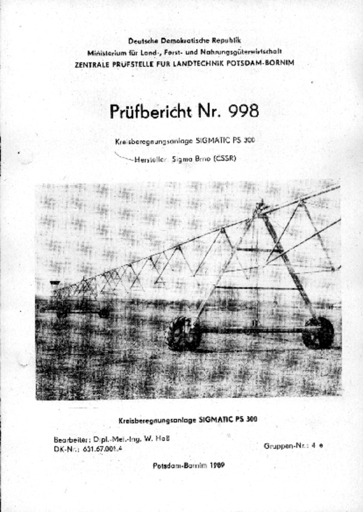 Kreisberegnungsanlage SIGKATIC PS 300 (Deutsches Landwirtschaftsmuseum Hohenheim CC BY-NC-SA)