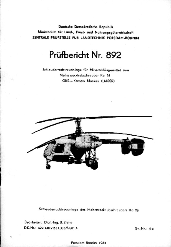 Schleuderstreuanlage zum Hubschrauber Ka 26 (Deutsches Landwirtschaftsmuseum Hohenheim CC BY-NC-SA)