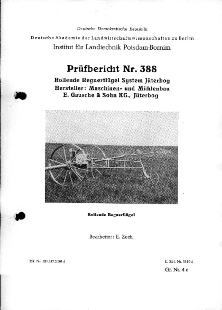Rollende Regnerflügel (Deutsches Landwirtschaftsmuseum Hohenheim CC BY-NC-SA)