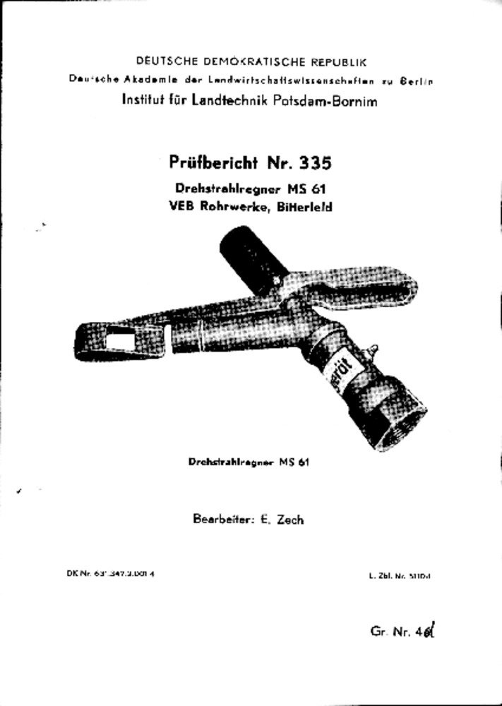 Drehstrahlregner MB 6 1 (Deutsches Landwirtschaftsmuseum Hohenheim CC BY-NC-SA)