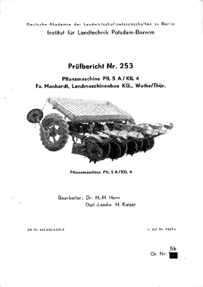 Pflanzmaschine Pfl 5 A/KFL 4 (Deutsches Landwirtschaftsmuseum Hohenheim CC BY-NC-SA)